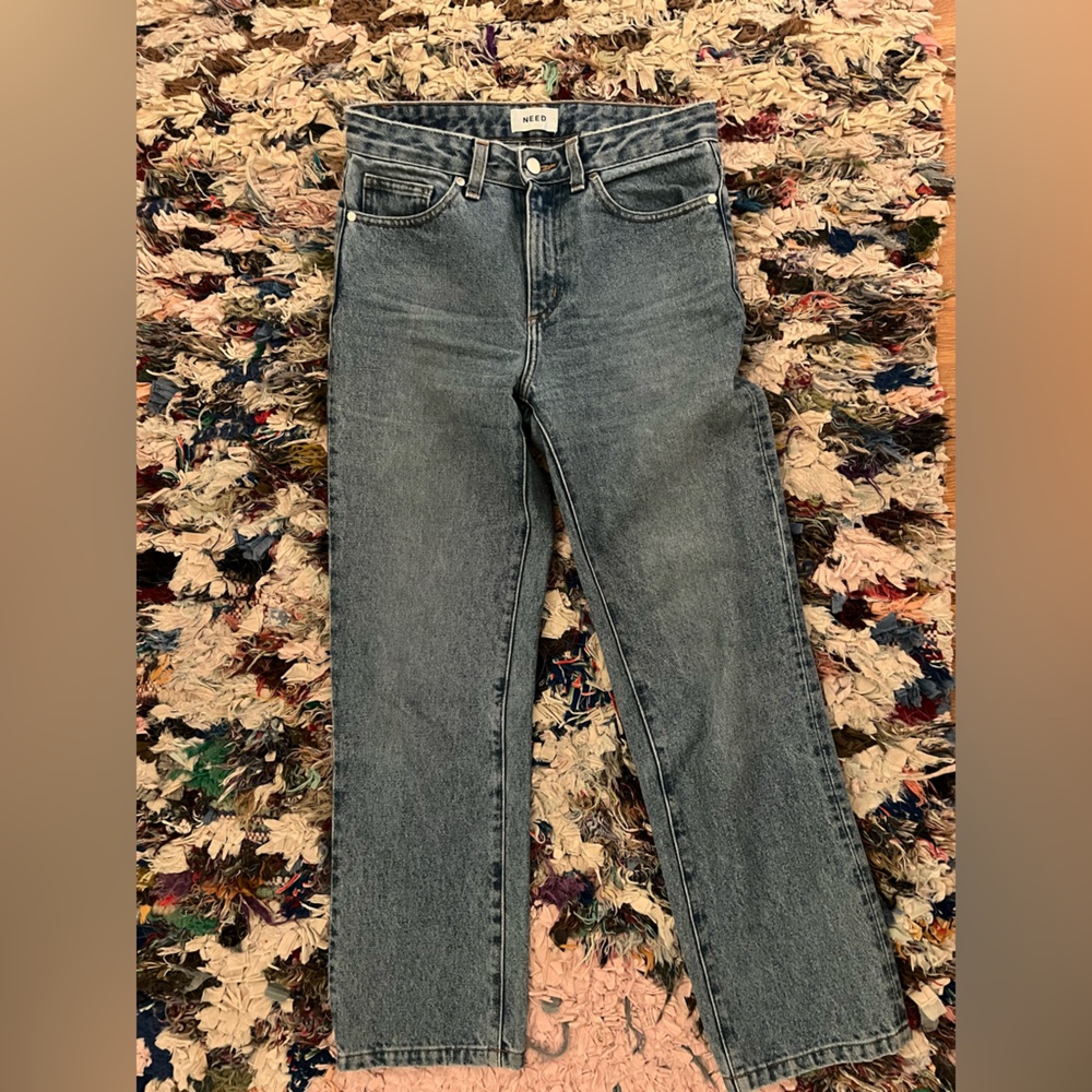 NEED Supply Straight Leg Jeans, B Sides Plein Style, Blue